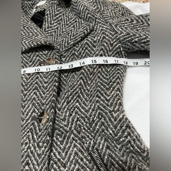 Laundry By Shelli Segal Black and White Pea Coat Size S - Picture 4 of 14